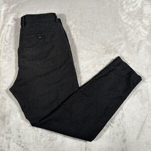 Wallace & Barnes Dress Pant Mens 31x30 Brown Striped Wool Blend Slim Made Italy